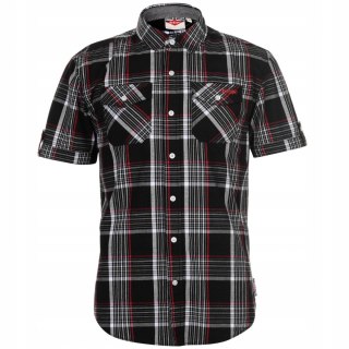 Lee Cooper koszula męska z krótkim rękawem w kratę