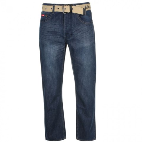 Lee Cooper Belted jeansy męskie z paskiem Lee Cooper Belted jeansy męskie z paskiem